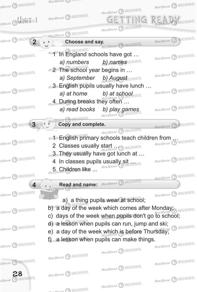 Учебники Английский язык 4 класс страница 28