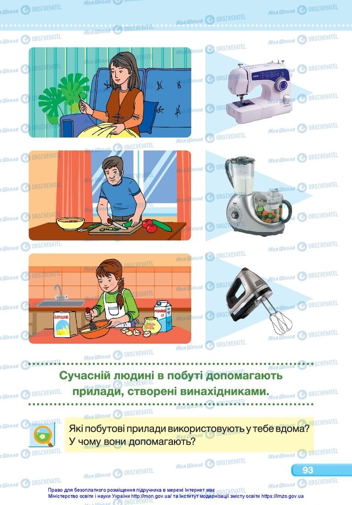 Підручники Я досліджую світ 1 клас сторінка 93