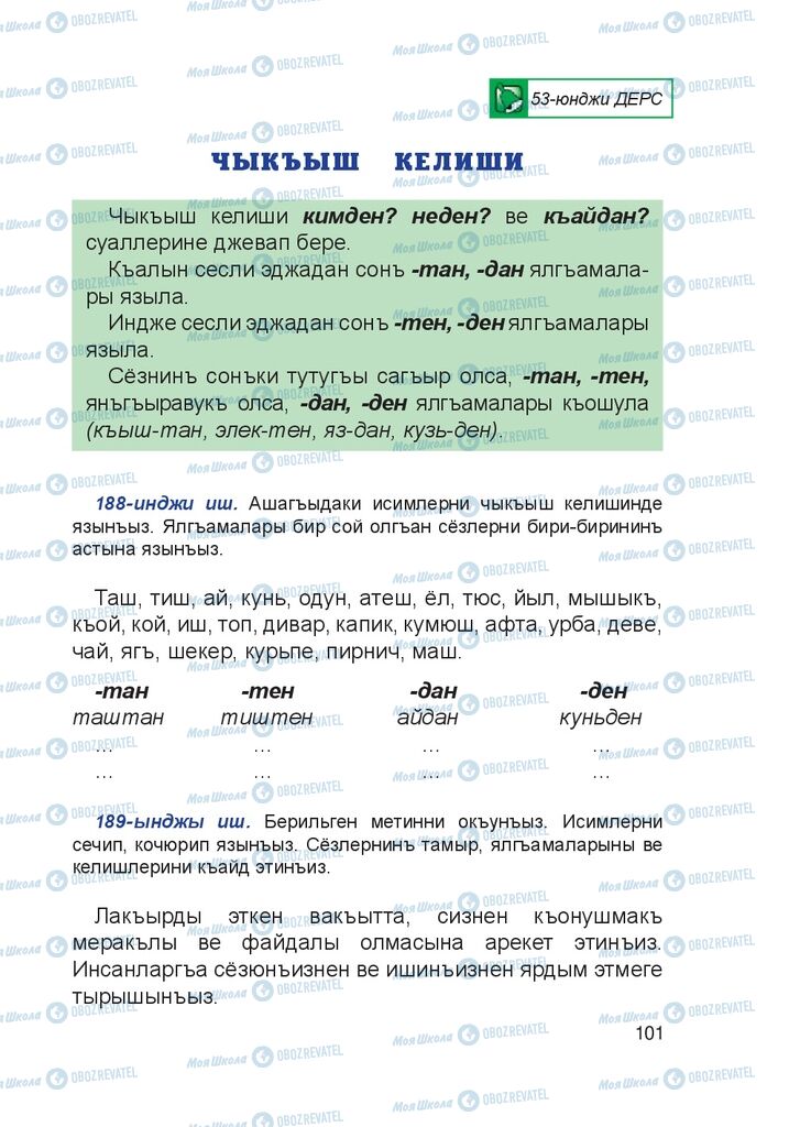 Підручники Кримськотатарська мова 4 клас сторінка 101