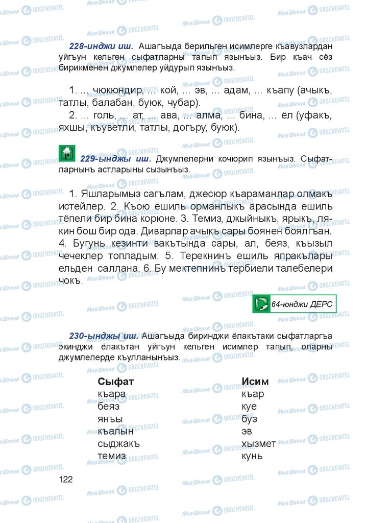 Підручники Кримськотатарська мова 4 клас сторінка 122