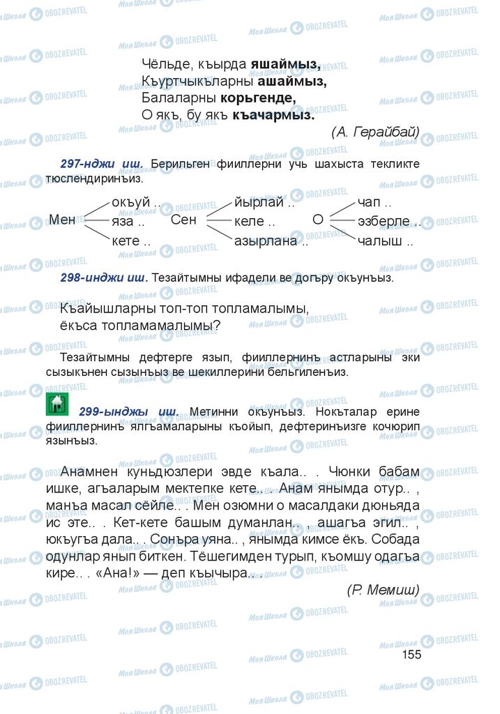 Підручники Кримськотатарська мова 4 клас сторінка 155