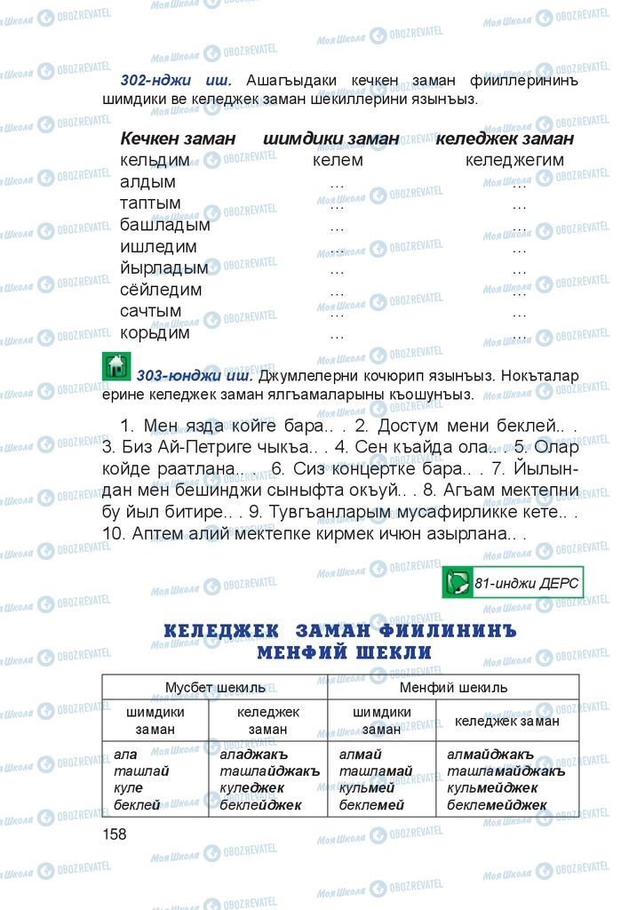 Підручники Кримськотатарська мова 4 клас сторінка 158