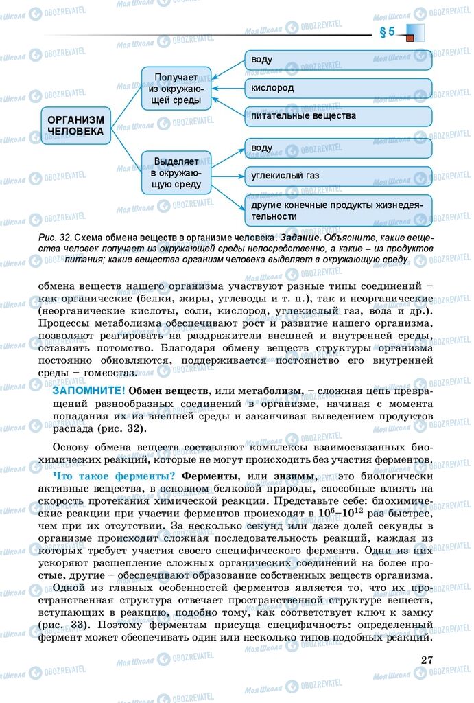 Підручники Біологія 8 клас сторінка 27