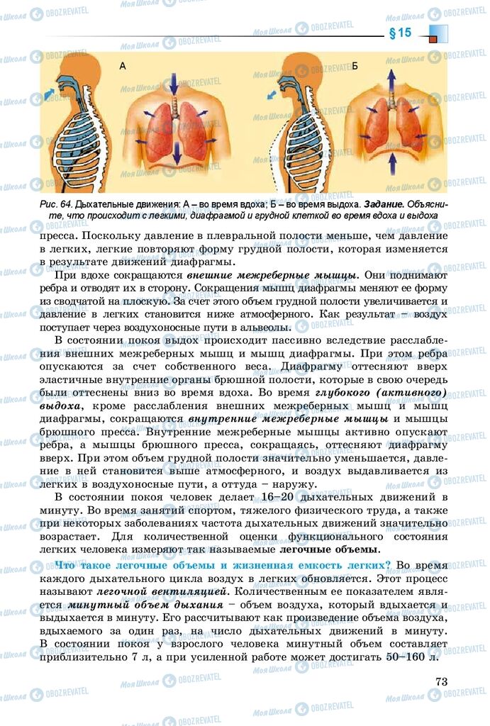 Учебники Биология 8 класс страница 73