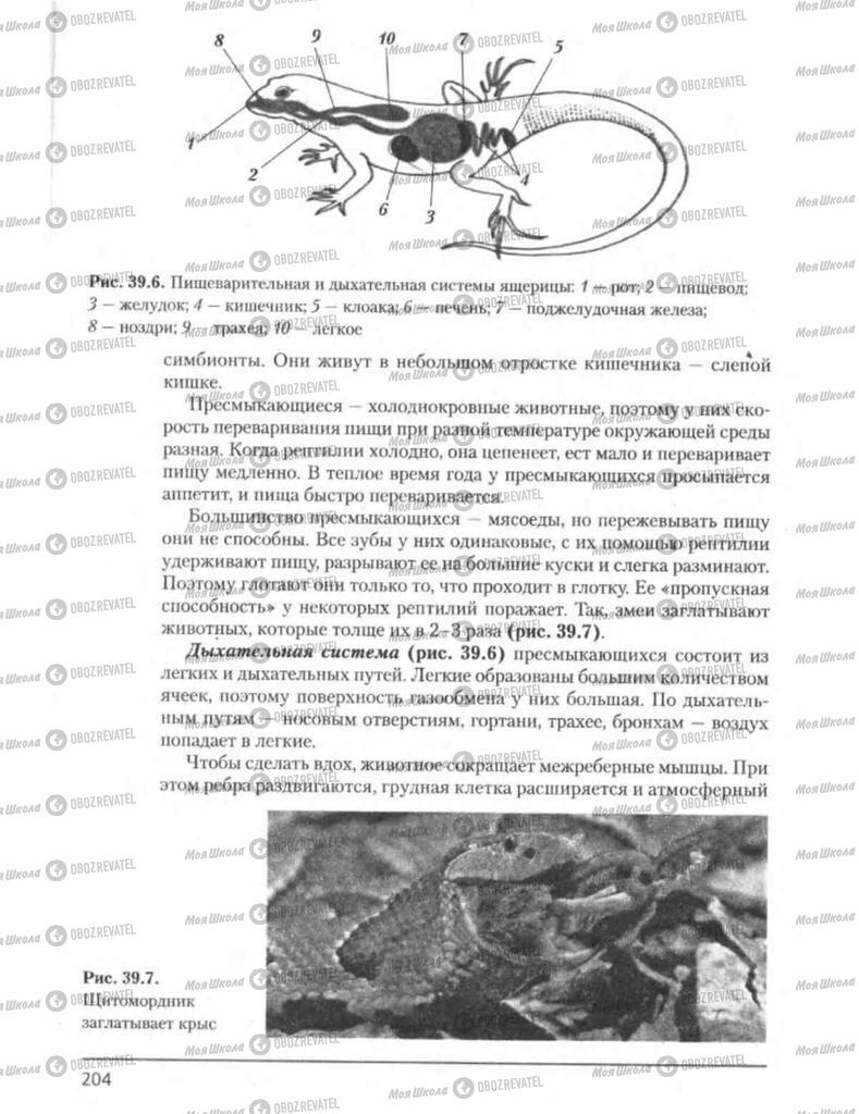 Підручники Біологія 8 клас сторінка 204