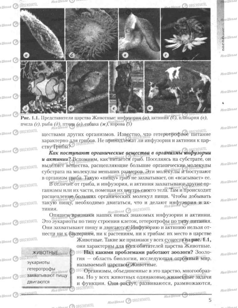 Підручники Біологія 8 клас сторінка 5