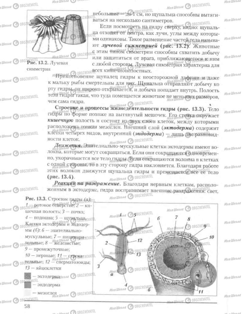 Підручники Біологія 8 клас сторінка 58