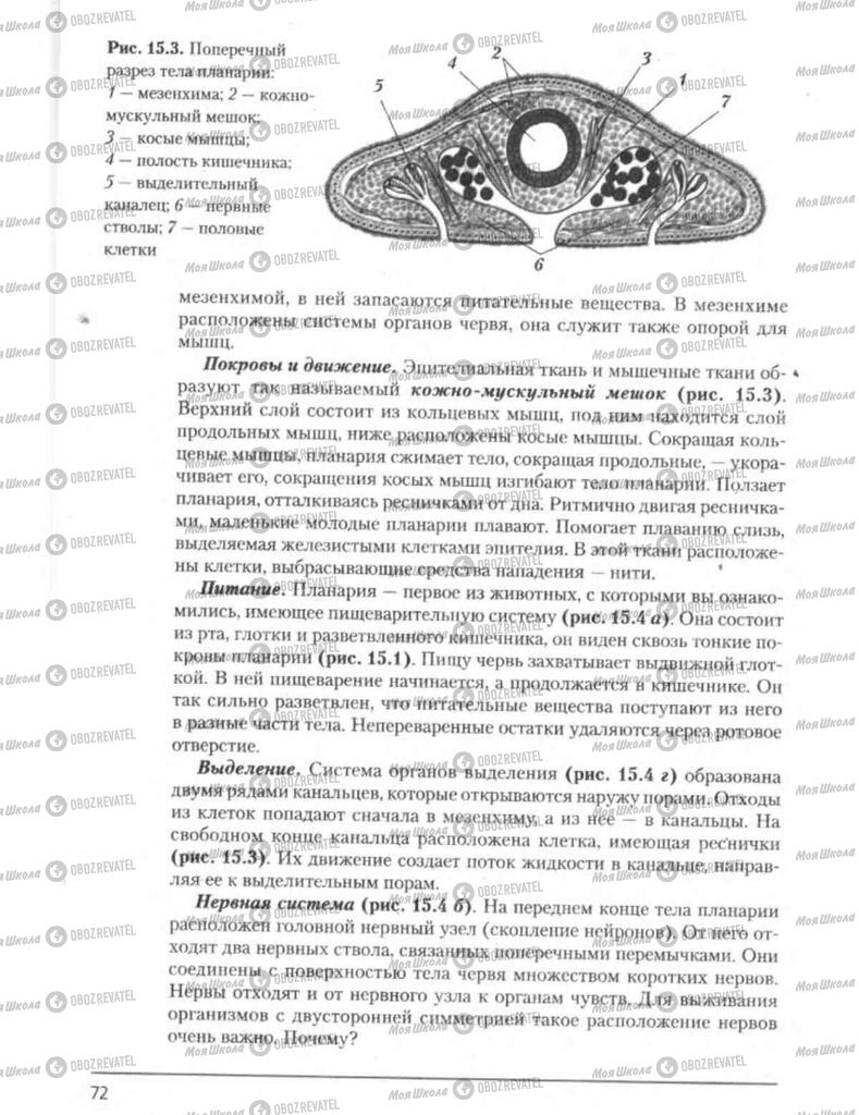 Підручники Біологія 8 клас сторінка 72