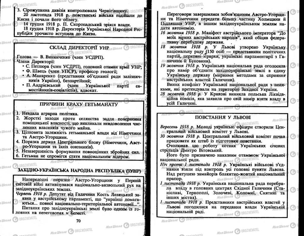 Підручники Історія України 10 клас сторінка  70-71