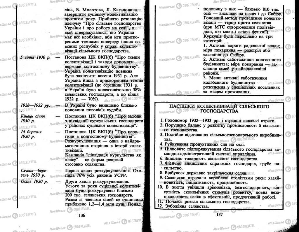 Підручники Історія України 10 клас сторінка  136-137