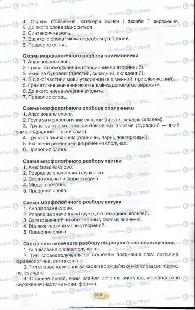 Підручники Українська мова 9 клас сторінка 359