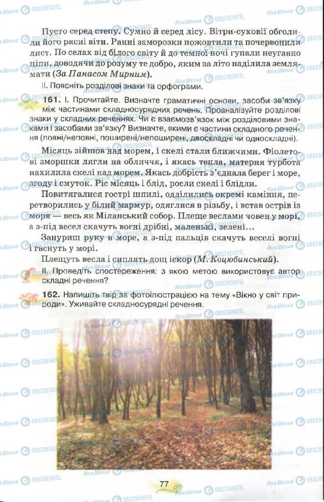 Підручники Українська мова 9 клас сторінка 77