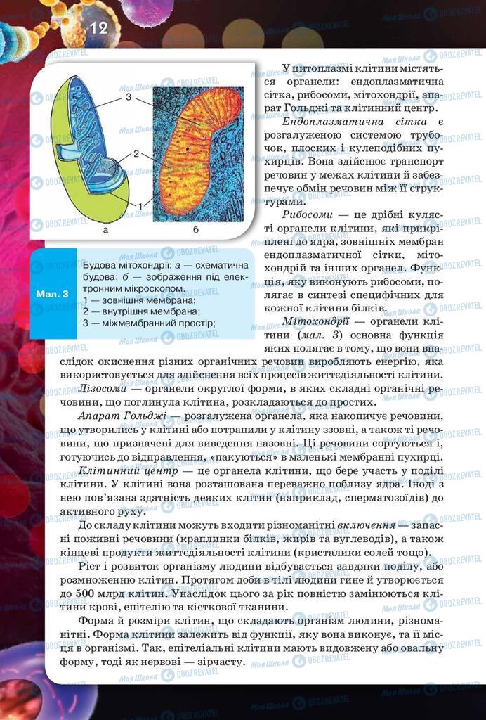 Підручники Біологія 8 клас сторінка 12