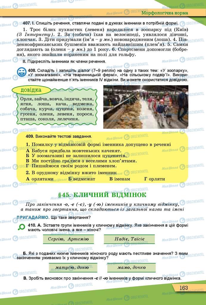 Підручники Українська мова 10 клас сторінка 163