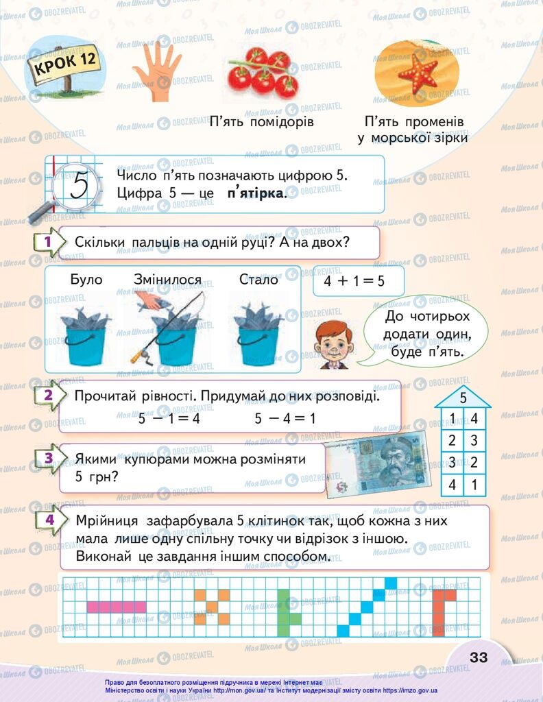 Учебники Математика 1 класс страница 33