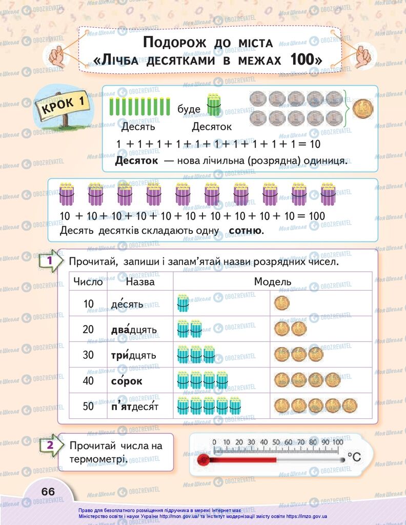 Учебники Математика 1 класс страница  66