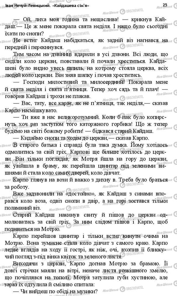 Підручники Українська література 10 клас сторінка 25