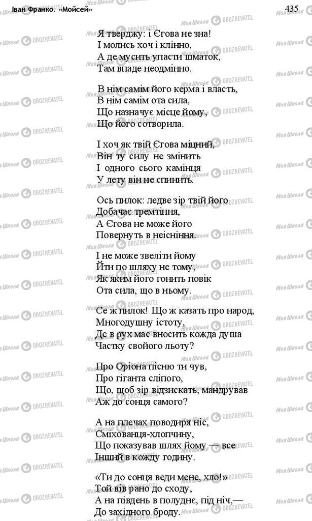 Підручники Українська література 10 клас сторінка 435