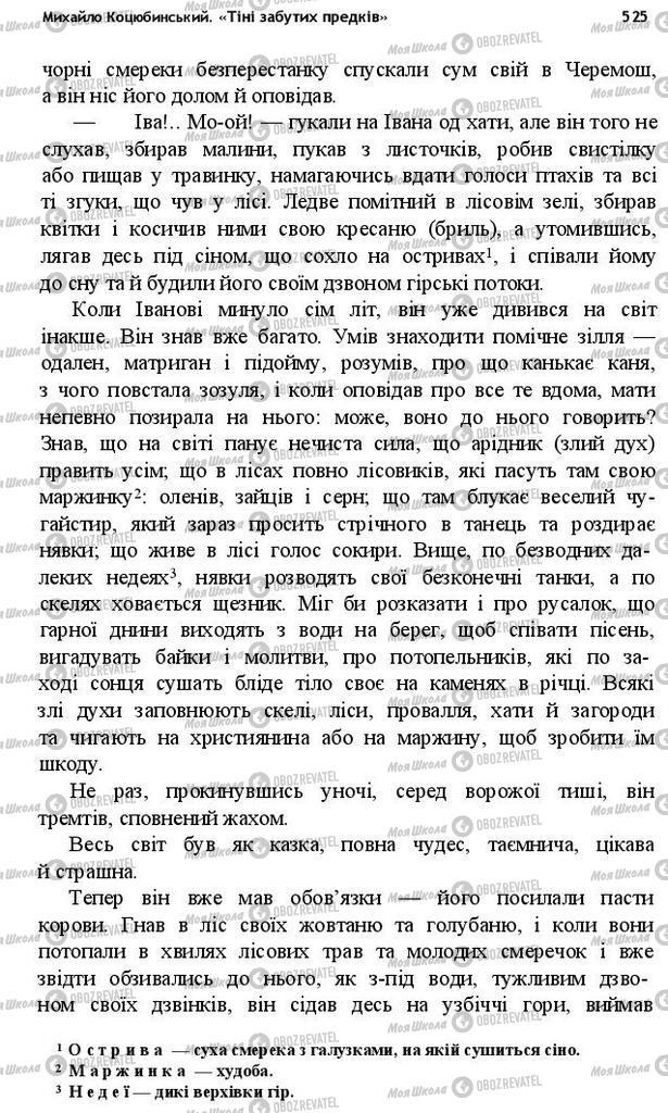 Підручники Українська література 10 клас сторінка 525
