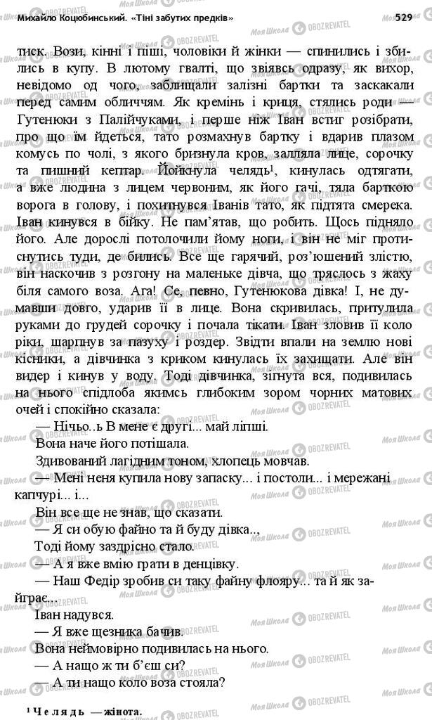 Підручники Українська література 10 клас сторінка 529