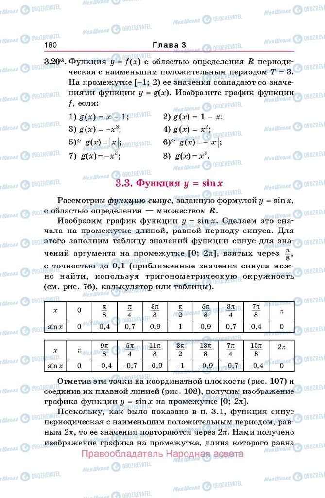 Підручники Алгебра 10 клас сторінка  180