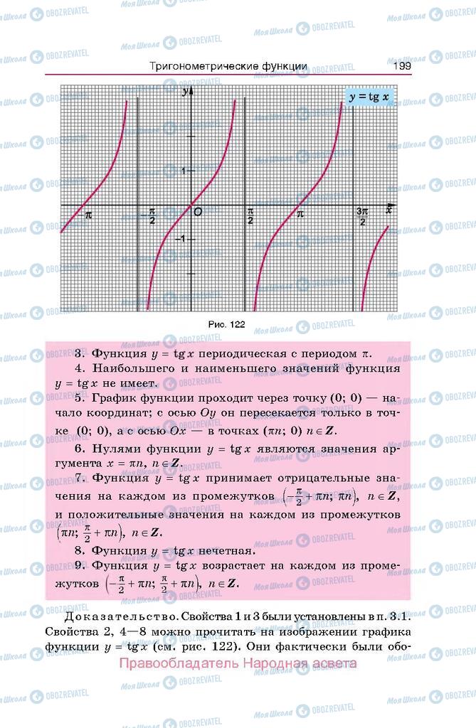 Підручники Алгебра 10 клас сторінка  199