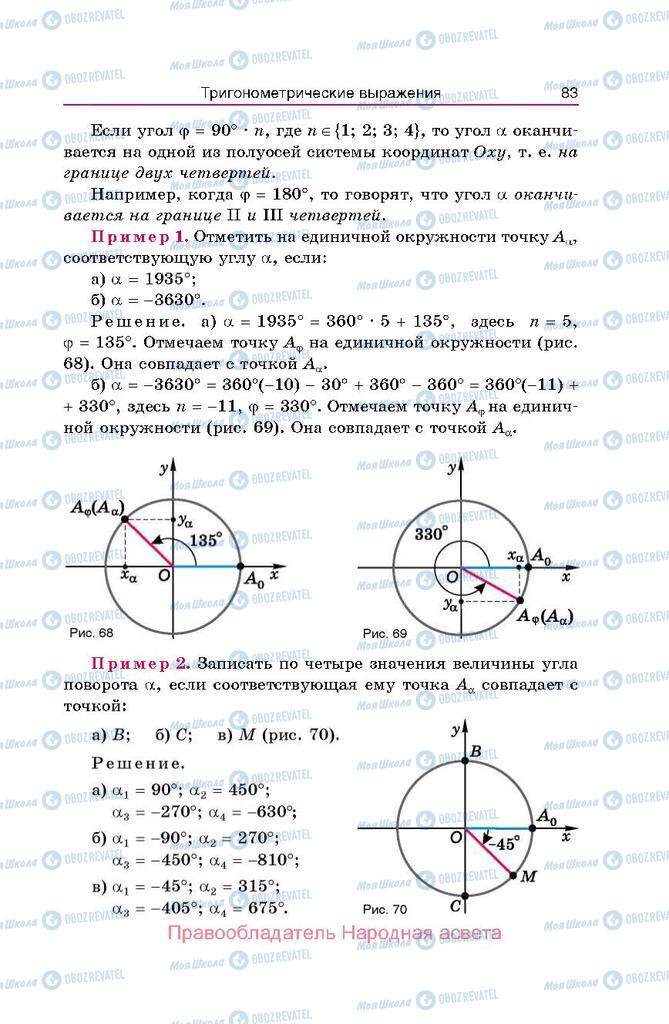 Підручники Алгебра 10 клас сторінка  83