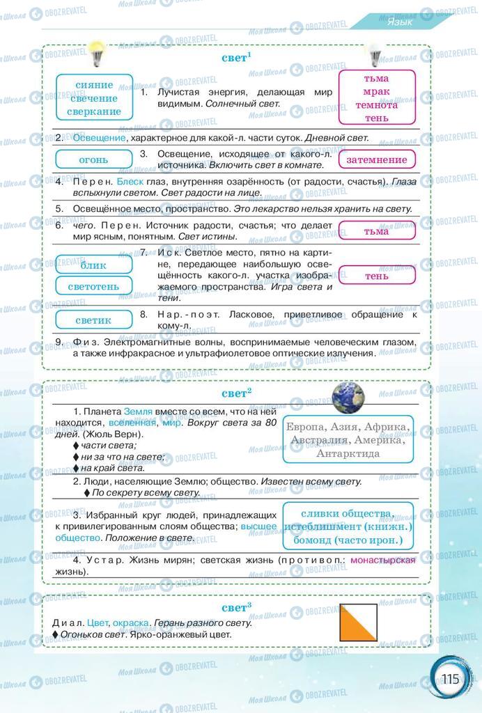 Підручники Російська мова 10 клас сторінка 115