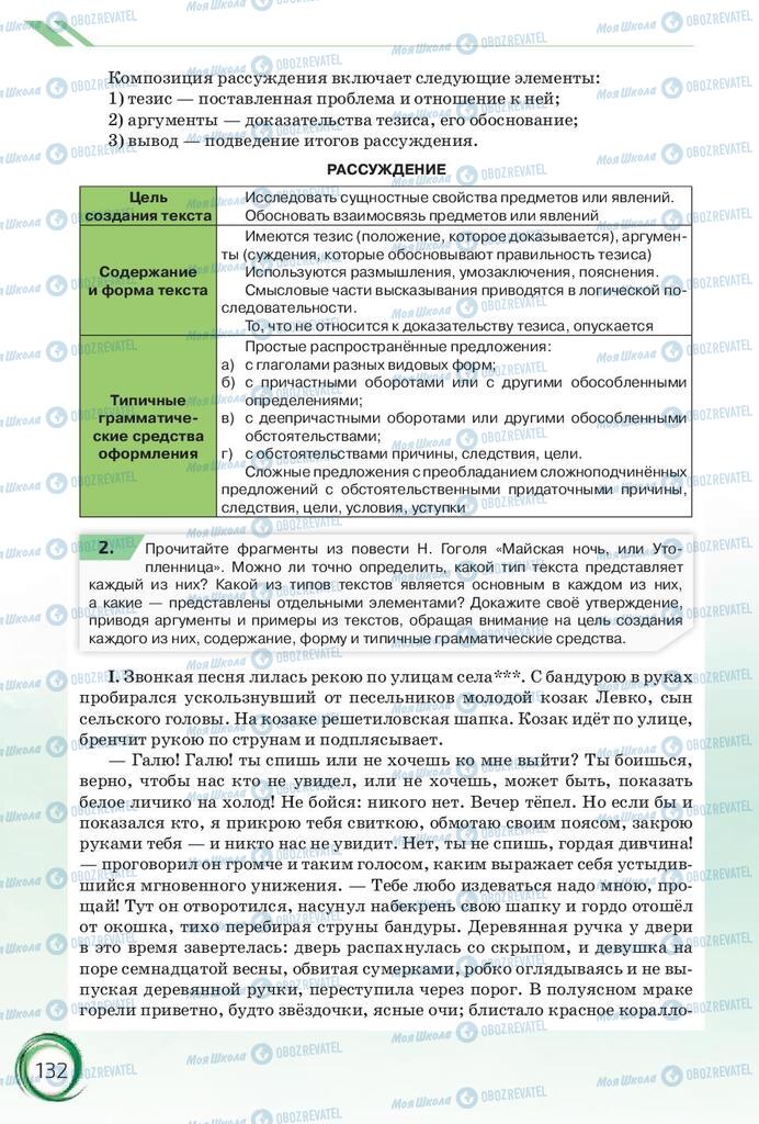 Підручники Російська мова 10 клас сторінка 132