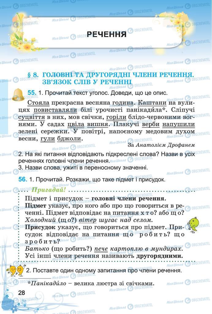 Підручники Українська мова 4 клас сторінка 28