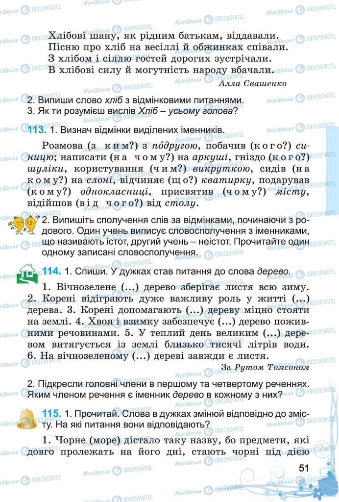 Підручники Українська мова 4 клас сторінка 51