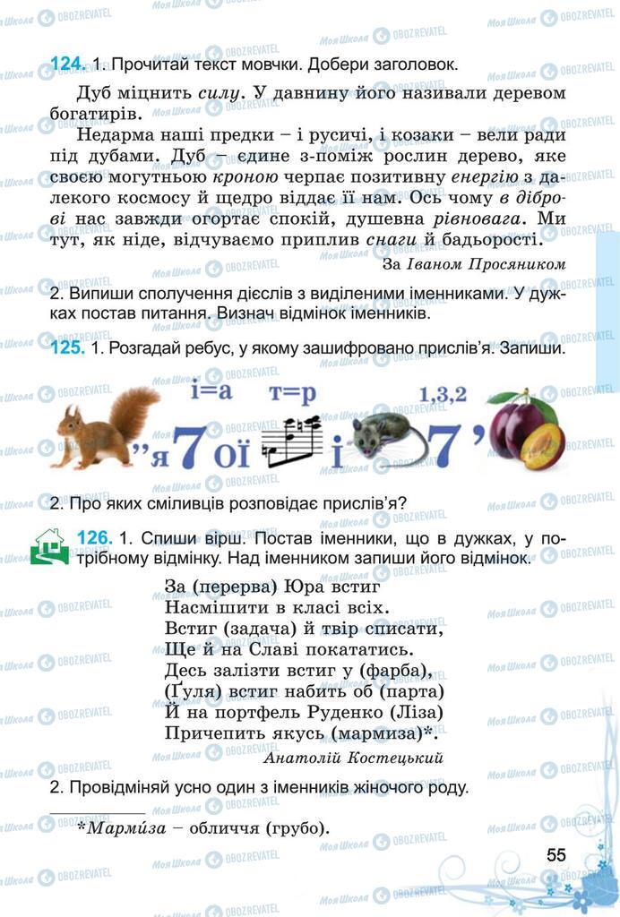 Підручники Українська мова 4 клас сторінка 55