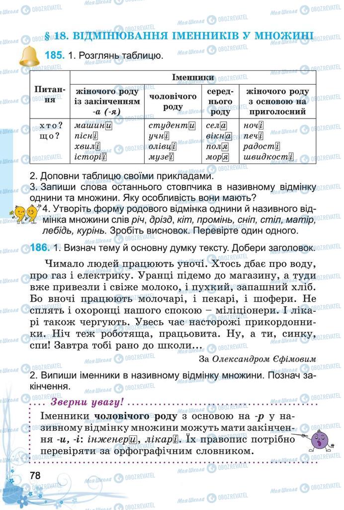 Підручники Українська мова 4 клас сторінка 78