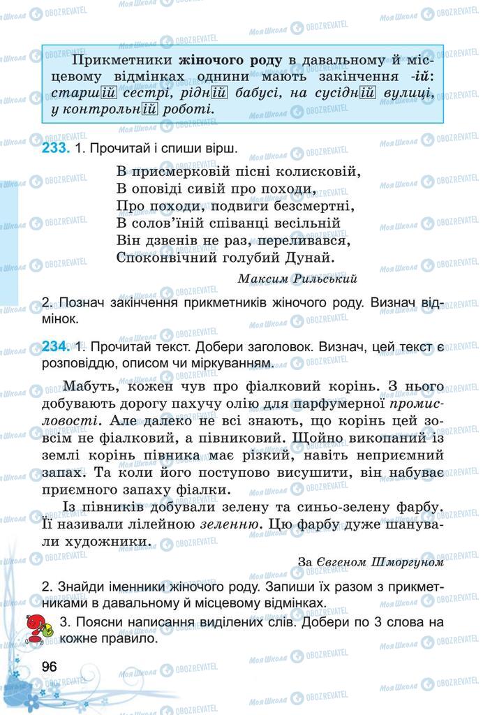Підручники Українська мова 4 клас сторінка 96