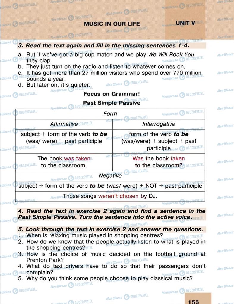 Підручники Англійська мова 8 клас сторінка 155