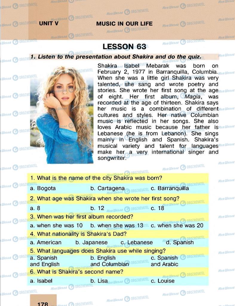 Підручники Англійська мова 8 клас сторінка 178