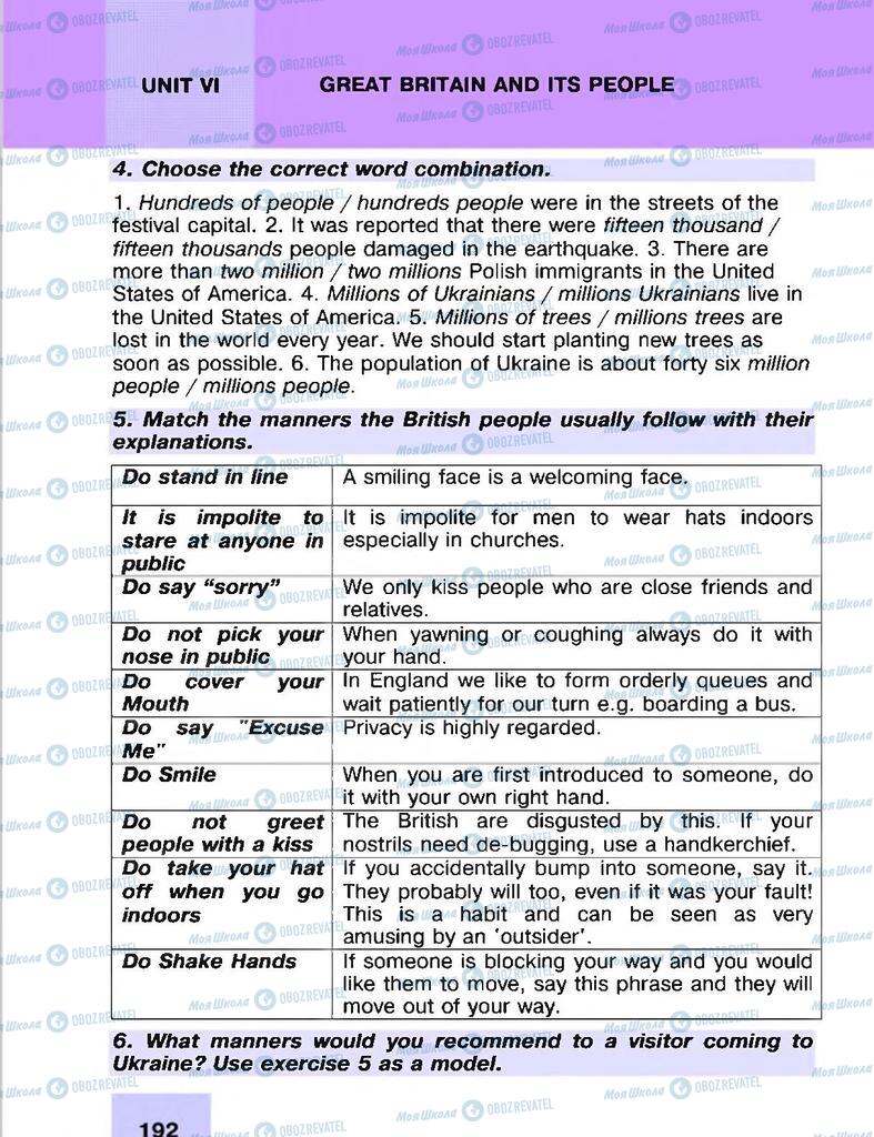 Учебники Английский язык 8 класс страница 192