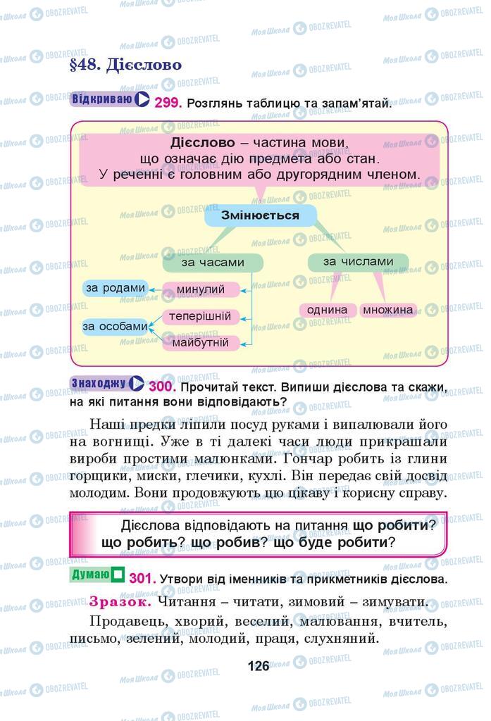 Підручники Українська мова 4 клас сторінка  126