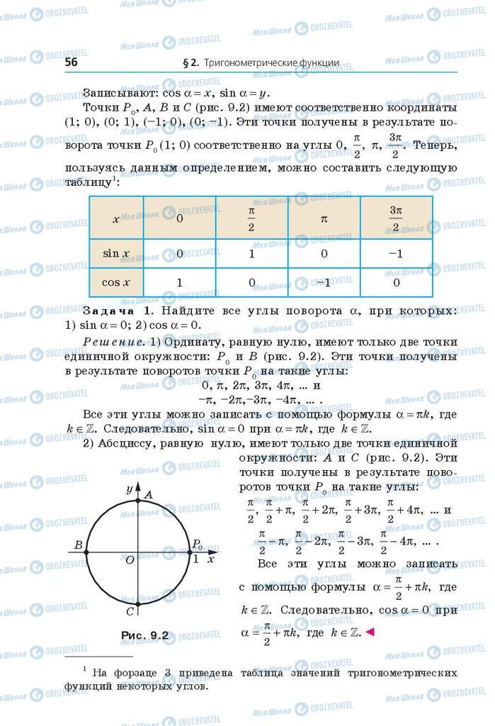Підручники Математика 10 клас сторінка 56