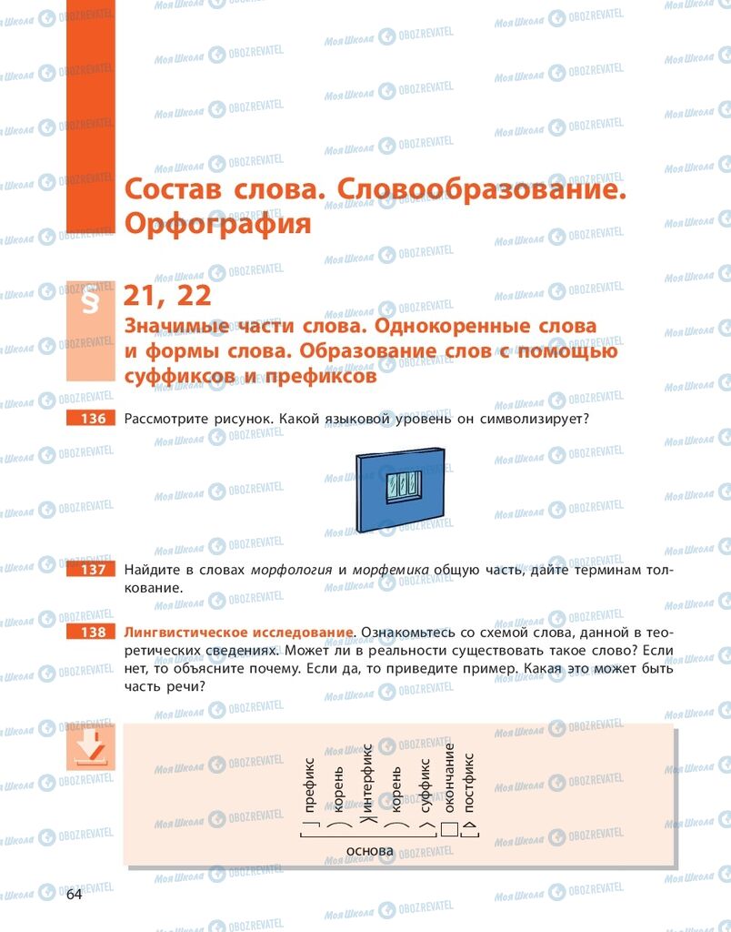 Підручники Російська мова 10 клас сторінка  64