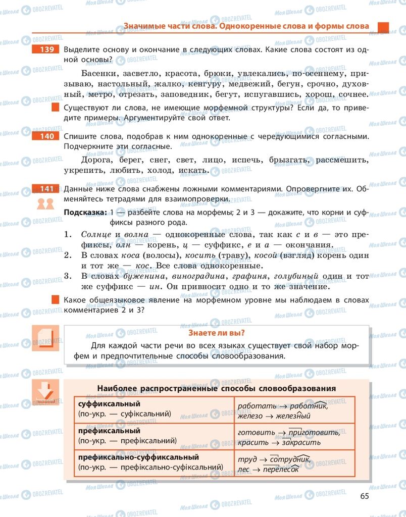 Учебники Русский язык 10 класс страница 65