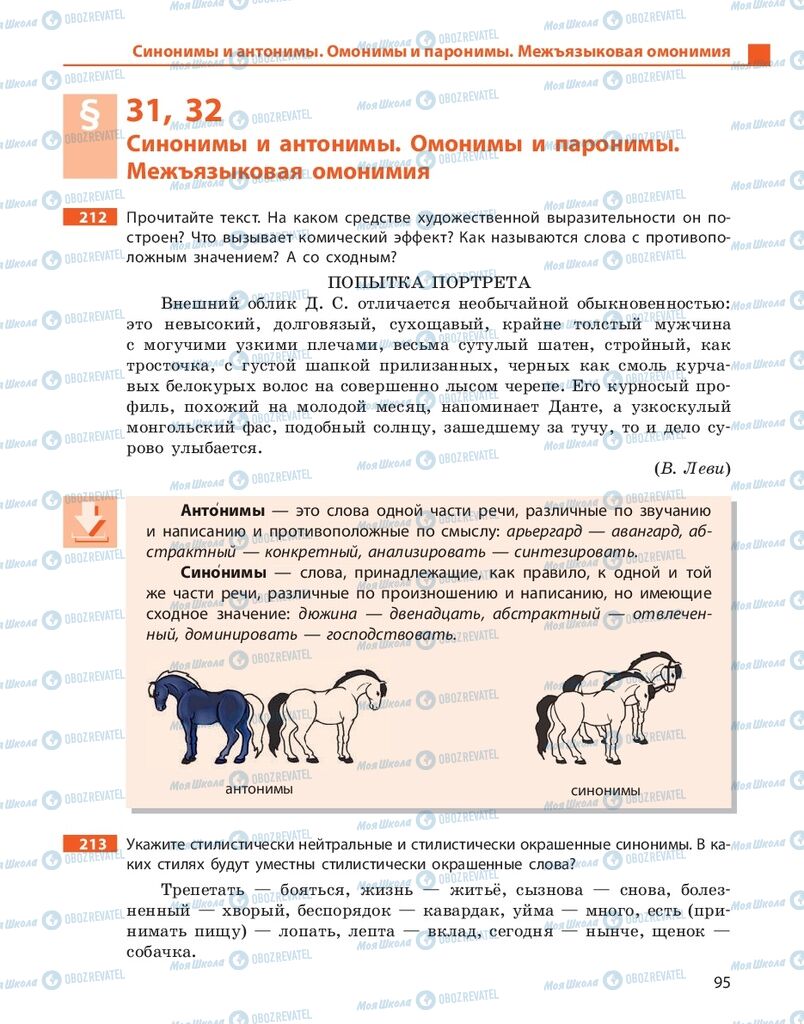 Підручники Російська мова 10 клас сторінка 95