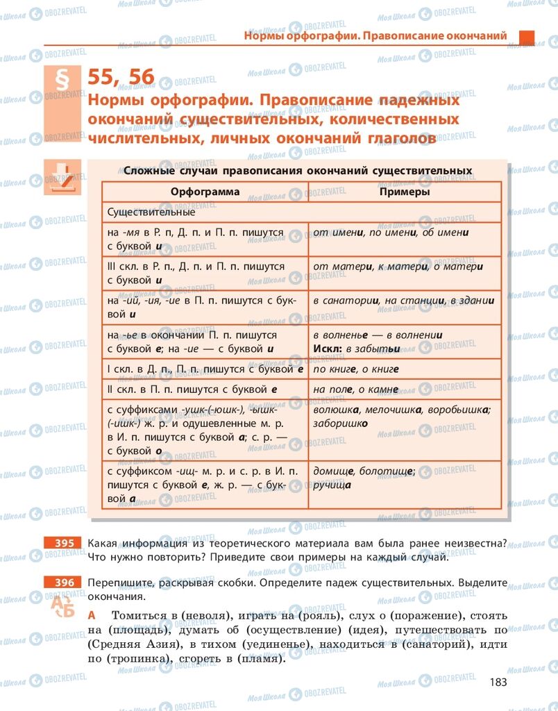 Підручники Російська мова 10 клас сторінка 183