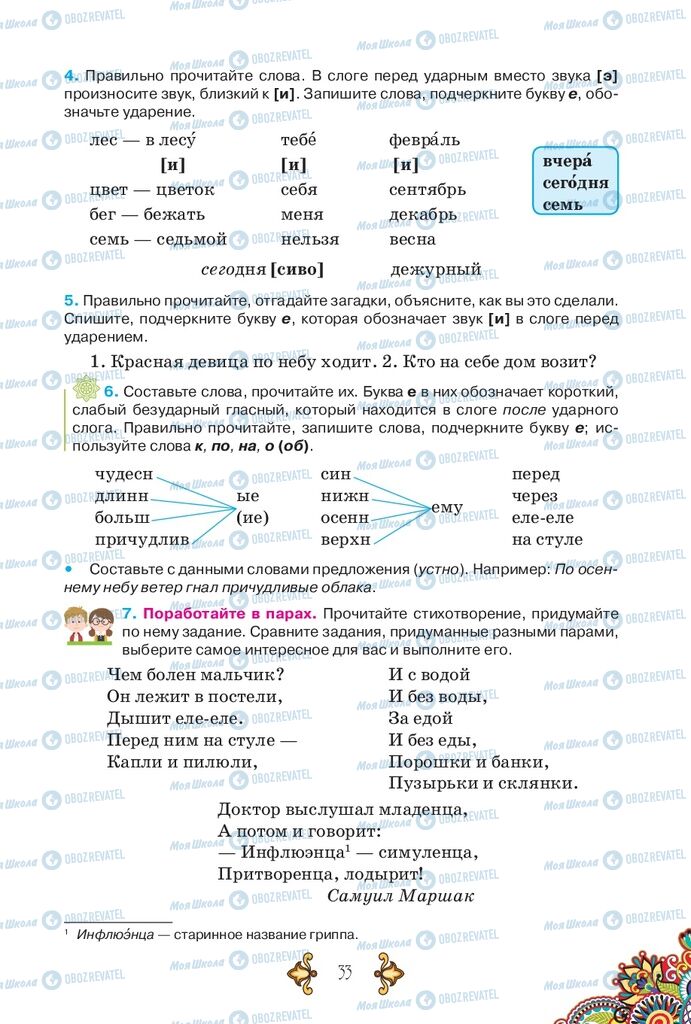 Учебники Русский язык 5 класс страница 33
