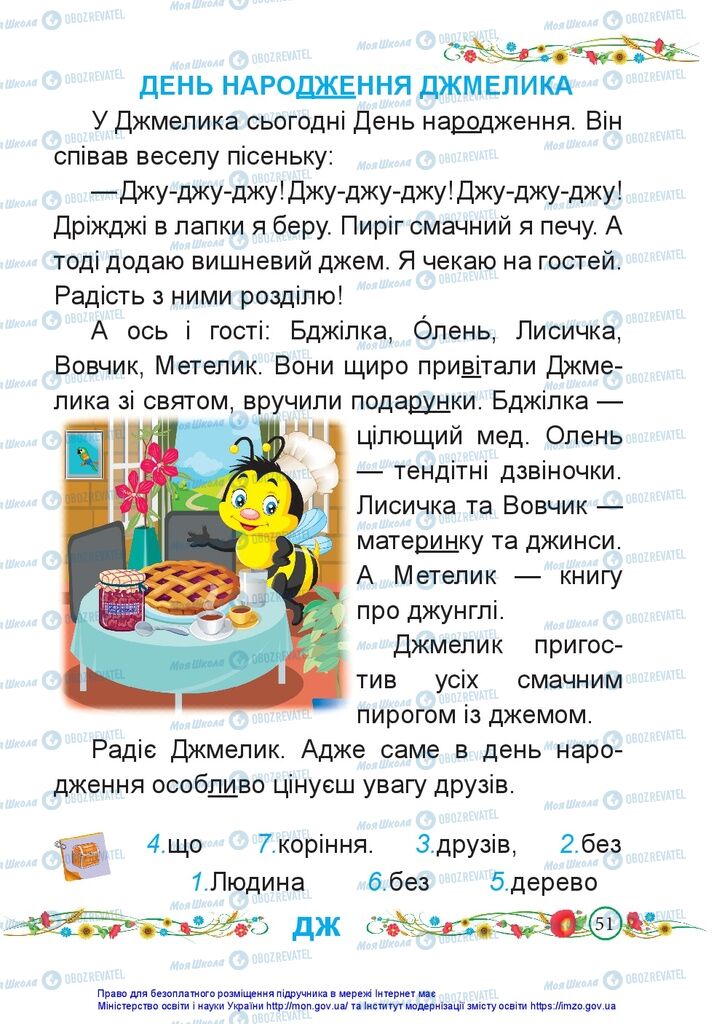 Підручники Українська мова 1 клас сторінка 51