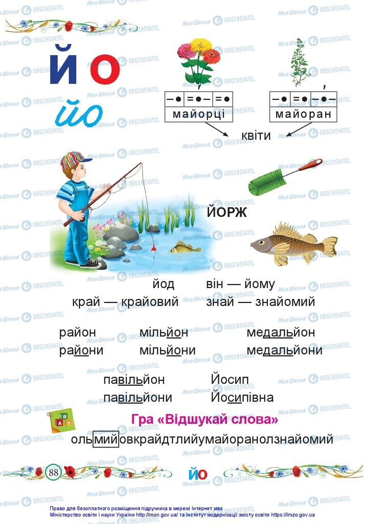 Підручники Українська мова 1 клас сторінка 88