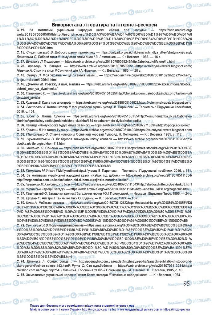 Підручники Українська мова 1 клас сторінка 95