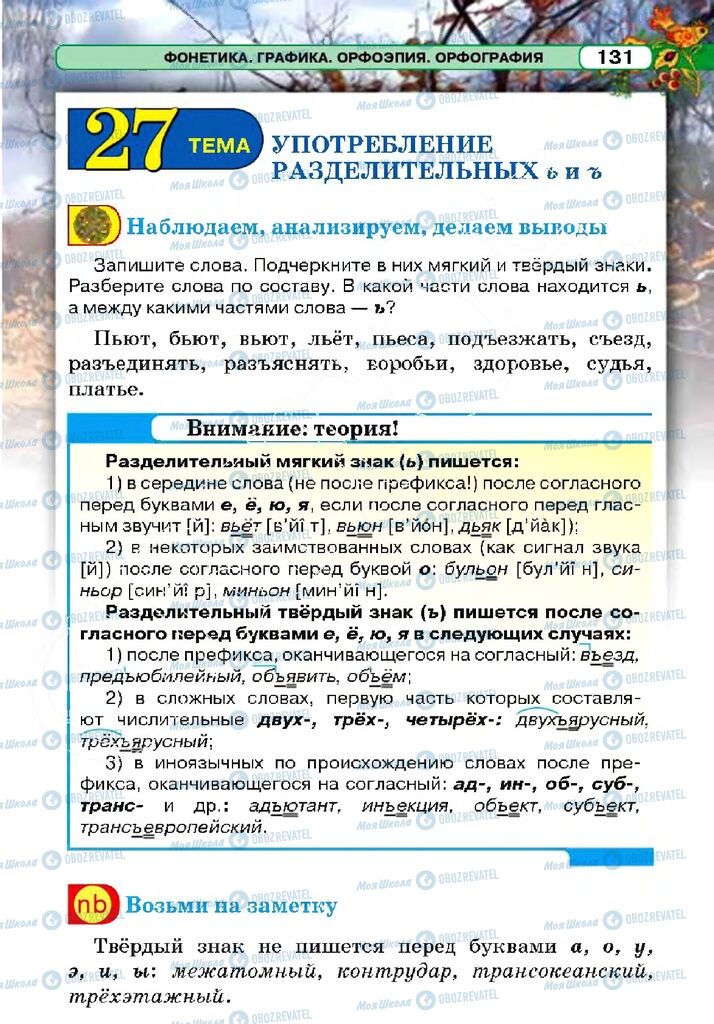 Підручники Російська мова 5 клас сторінка 131