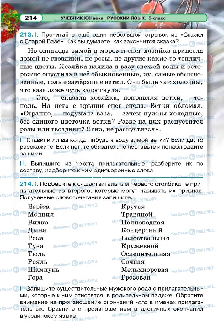 Учебники Русский язык 5 класс страница 214