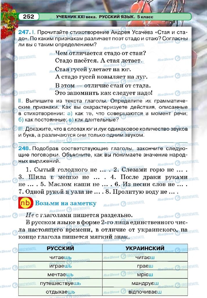 Підручники Російська мова 5 клас сторінка 251